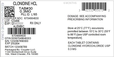 Label (62332 056 71 Clonidine 0.3mg 67046 646 30)